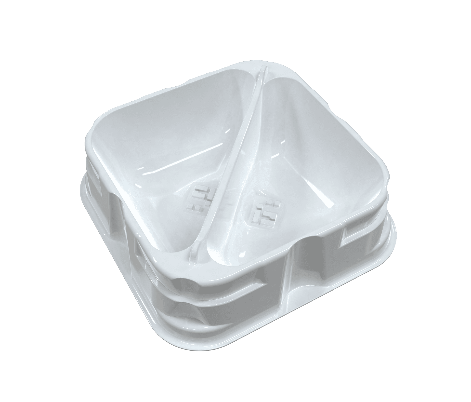 White Double-Style X-Trayz (includes the lid)