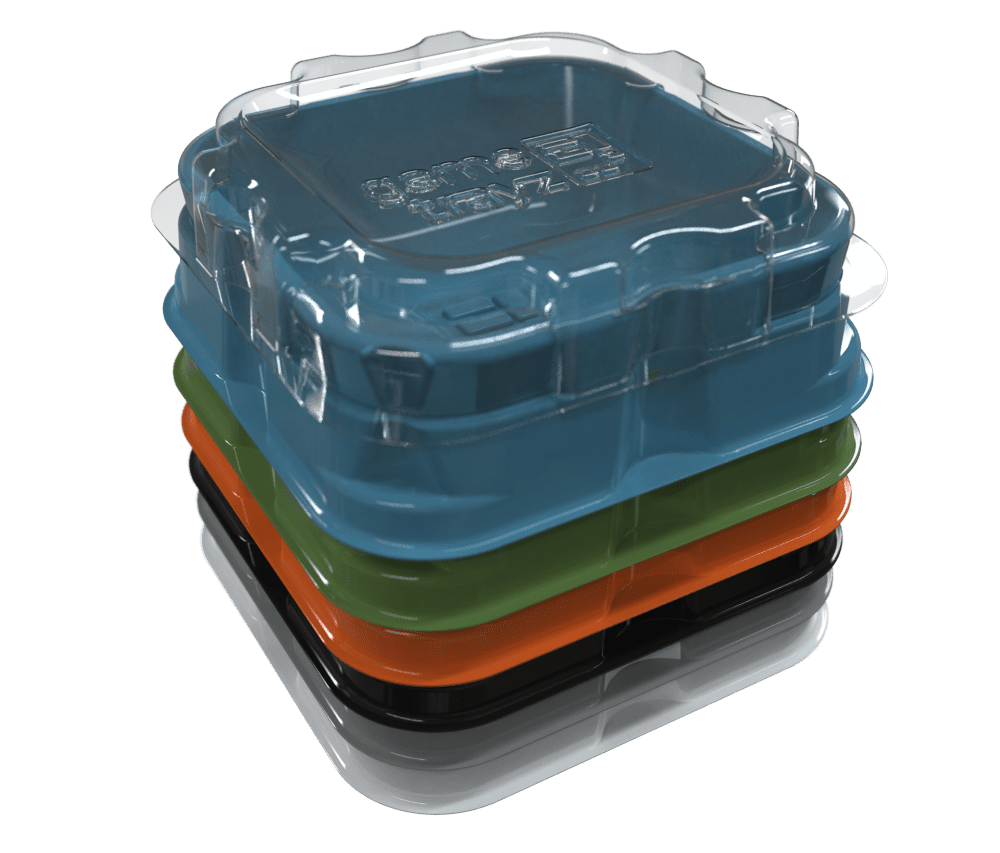 universal board game organizers stacked with lids
