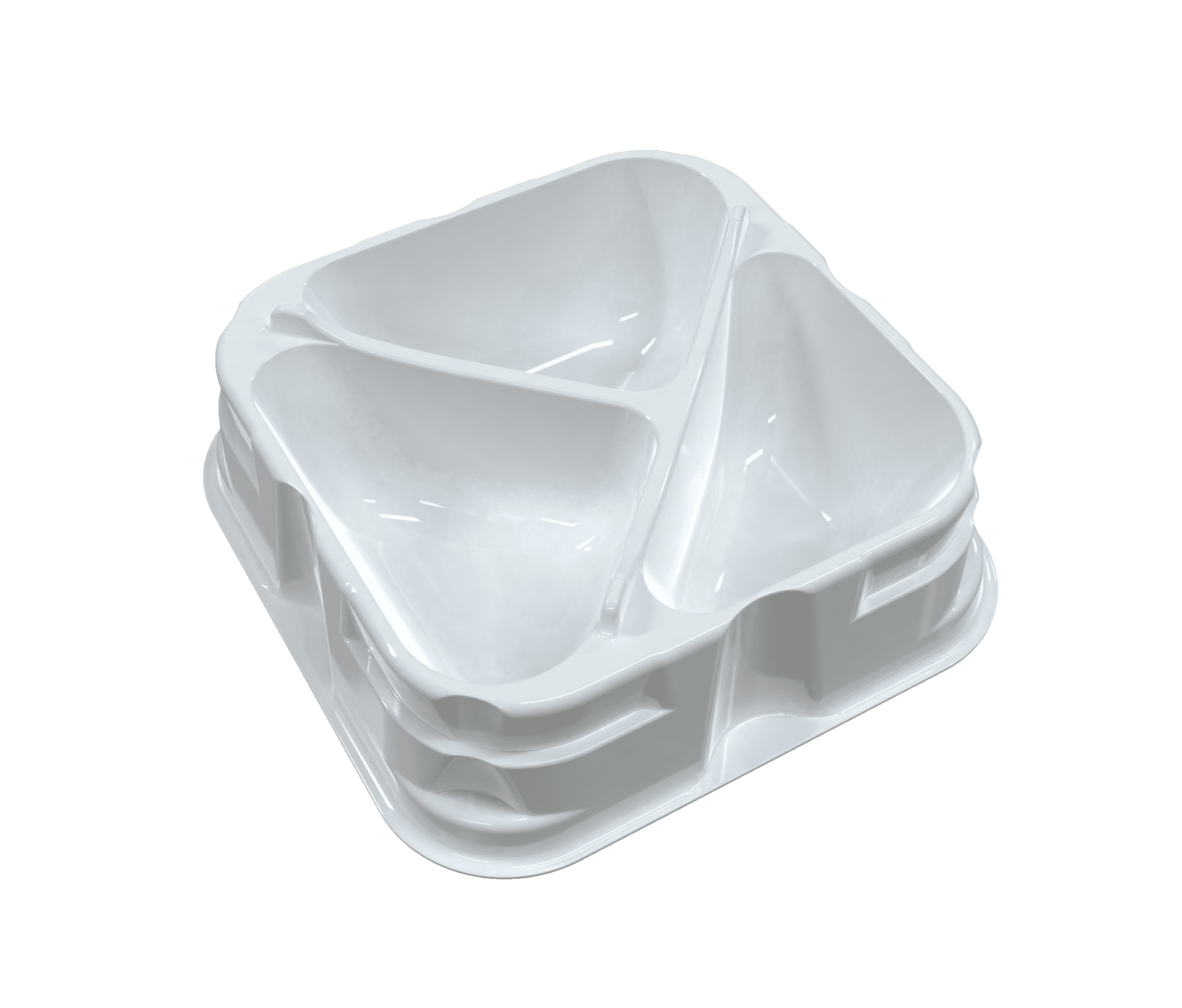White Triple-Style X-Trayz (includes the lid)