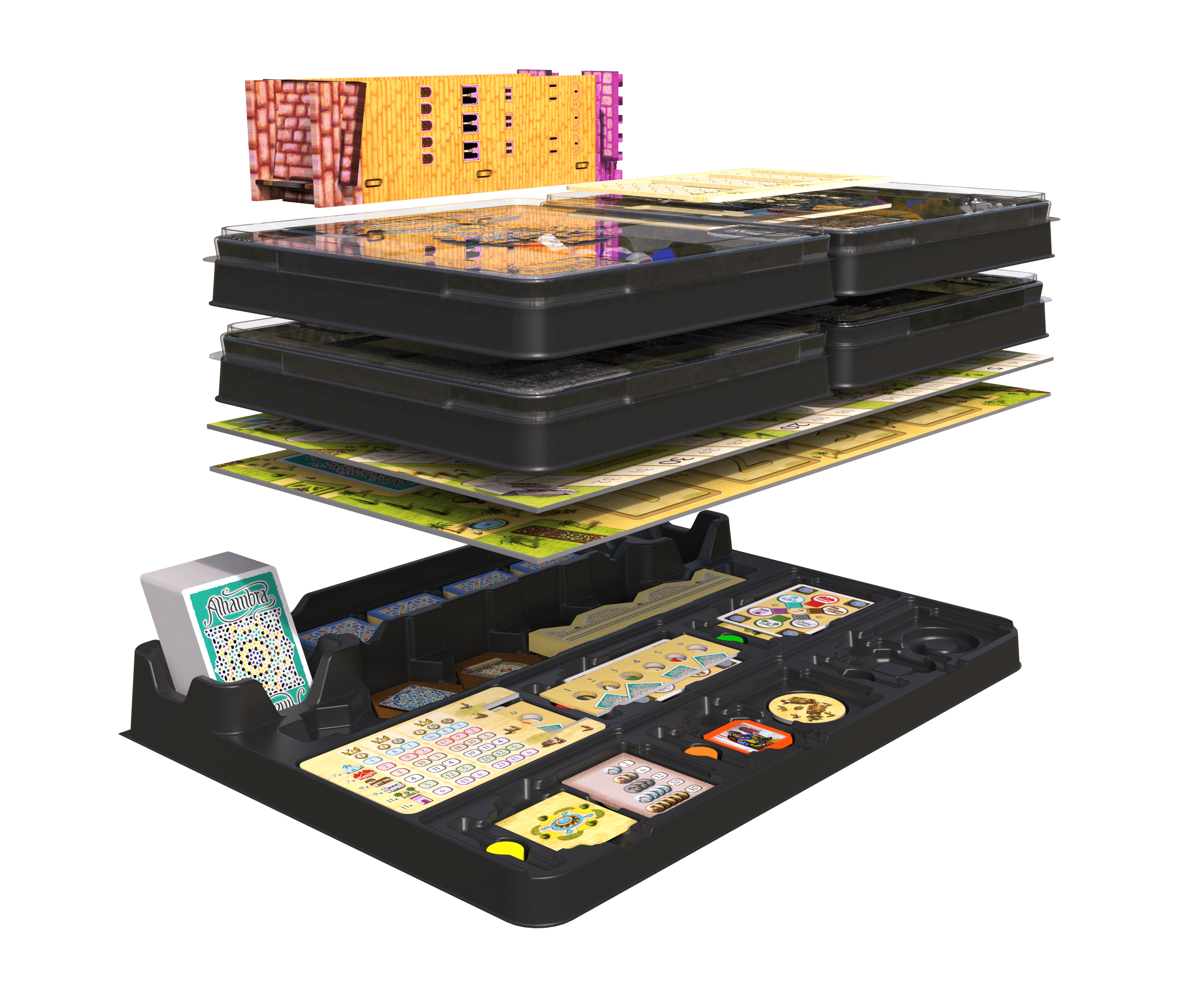 Alhambra board game insert organizer full