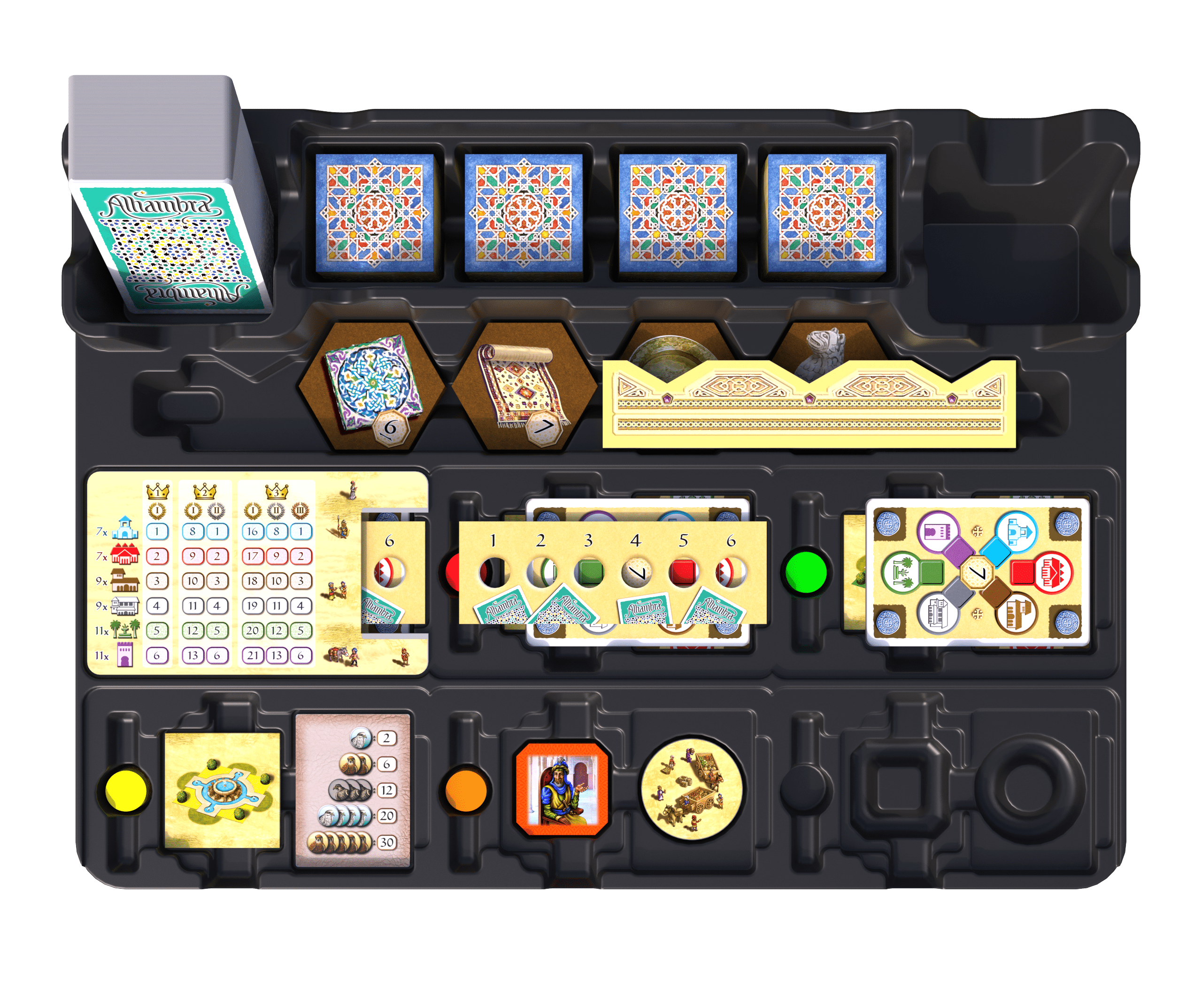 Alhambra board game insert organizer